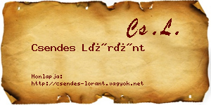 Csendes Lóránt névjegykártya